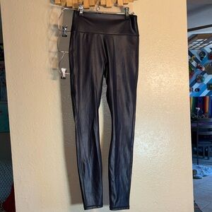 Shine On! Fabletics Motion365 + Black Shiny Leggings EUC. Size tag has been cut